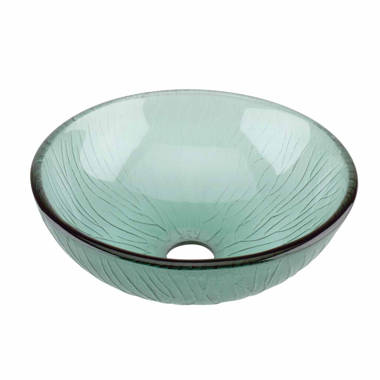 ANZZI Belissima 16.5'' Stellar Gray Glass Circular Bathroom